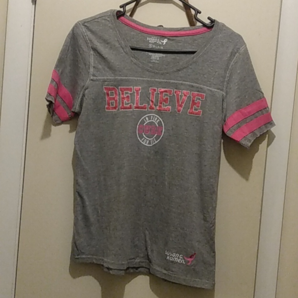 Susan G Komen Breast Cancer Short Sleeve. Stored but Never Worn